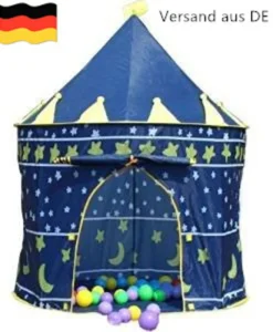 Prinz Oder Prinzessin Sommer Palast Schloss Kinder Kinder Spielen Zelt Haus Innen-oder Außenbereich Garten Spielzeug Wendy Haus Spielhaus Strand Sonne Zelt Jungen Mädchen (Blau Prinz)