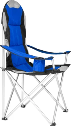 Tectake Campingstuhl Mit Polsterung - Blau -Campingbedarf Geschäft bb8ad54133cecf49c1fa33573def1379 1