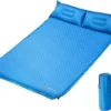 COSTWAY 2 Personen Campingmatte Mit Kissen Isomatte Selbstaufblasend Camping Matratze Für Camping Wandern Strand & Reisen 186x130x4cm