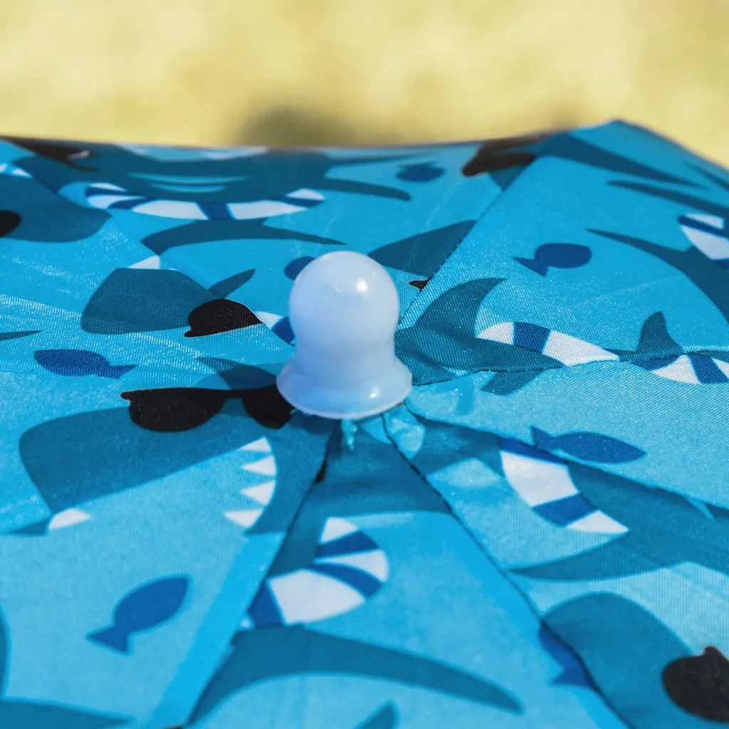 Outsunny Kinder-Campingstuhl Mit Sonnenschirm Kinder-Strandstuhl Klappstuhl Für 1-3 Jahre Leichte Gewicht Metall Blau 39 X 39 X 52cm – Bild 6