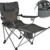 HI Luxus Campingstuhl Mit Fußstütze Anthrazit