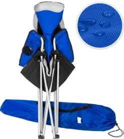 Tectake 2 Campingstühle Mit Polsterung - Blau -Campingbedarf Geschäft c2541853c1ebc8fdecb29bd01a162a8f