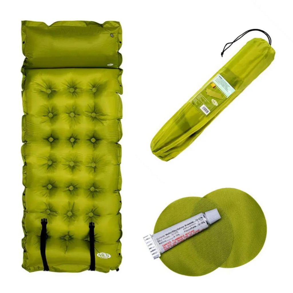 NILS CAMP - Selbstaufblasende Matratze – Luftmatratze Selbstaufblasend - Isomatte Selbstaufblasend – 190x63x3,5 Cm - Grün – Bild 11