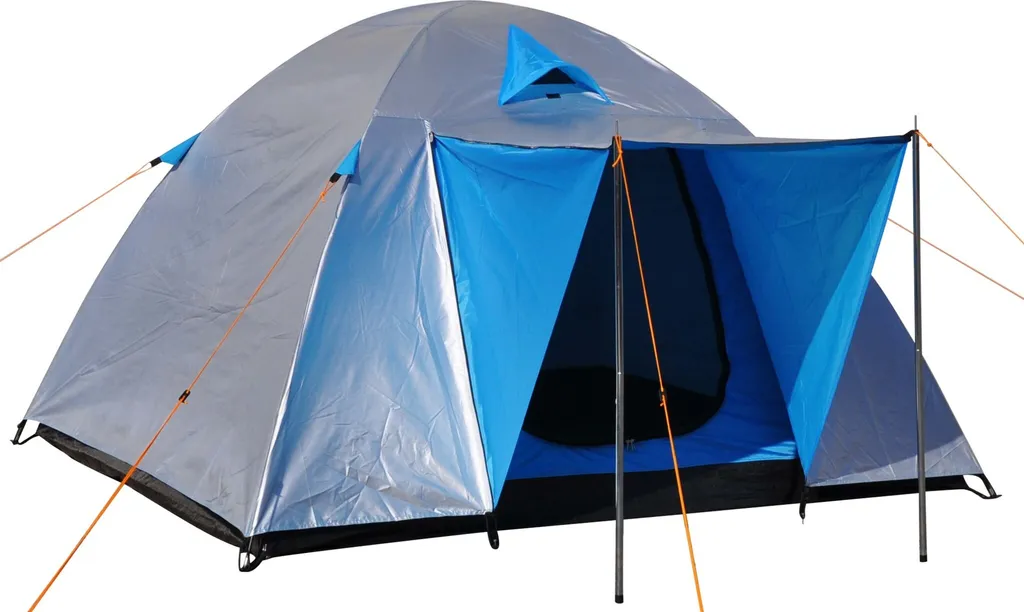 Iglu Zelt - 3 Personen - 210 X 210 X 130cm - Anthrazit/Blau – Bild 4