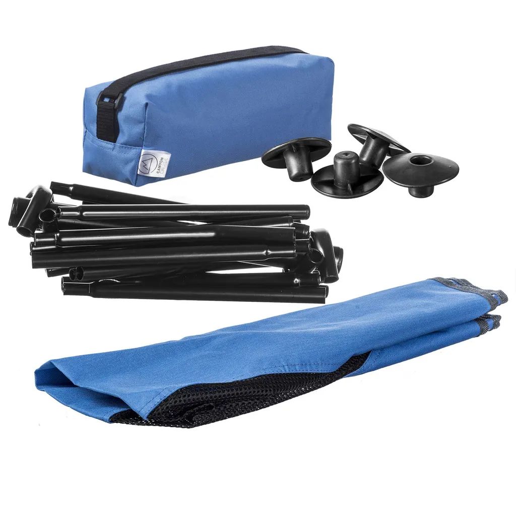 Moon Chair Campingstuhl - Faltbarer Campinghocker Moonchair - Extrem Leicht & Kompakt - Blau – Bild 3