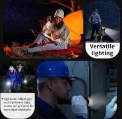 10000 Lumen Taschenlampe, LED Taschenlampe Extrem Hell 5000mAh USB Aufladbar 26650 Batterie Enthalten, 5 Lichtmodi, Zoombar, Lange Arbeitszeit Taktische Taschenlampe -Campingbedarf Geschäft c39730737d0da83c1db2e98588dd5f81