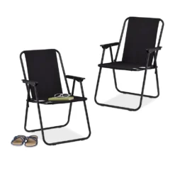 Relaxdays Klappbarer Campingstuhl Im 2er Set