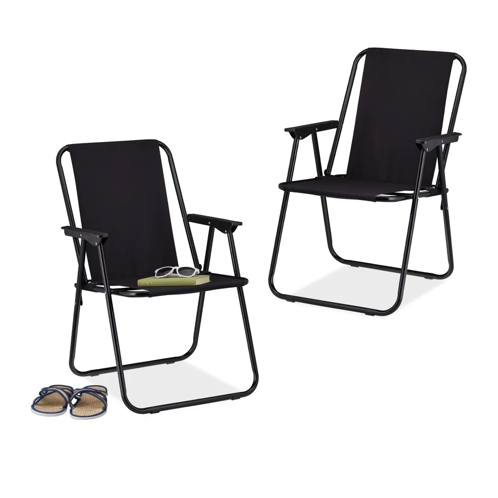 Relaxdays Klappbarer Campingstuhl Im 2er Set