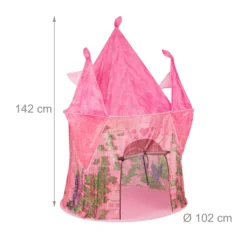 Relaxdays Spielzelt Mädchen Schloss -Campingbedarf Geschäft c64b917c760fcfa8f65a1b107560c171
