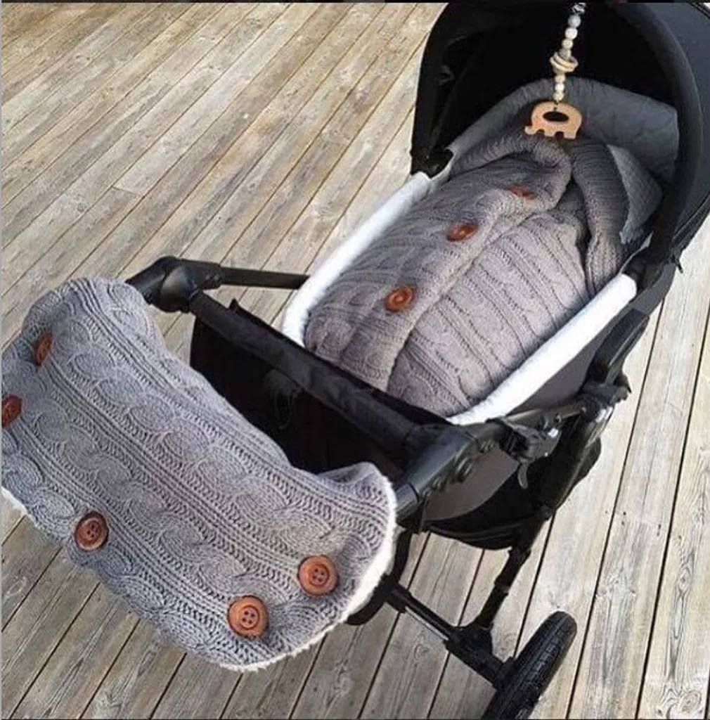 Baby Kinderwagen Winter Einschlagdecke Schlafsack+Armlehnenbezug Set Für Warme
