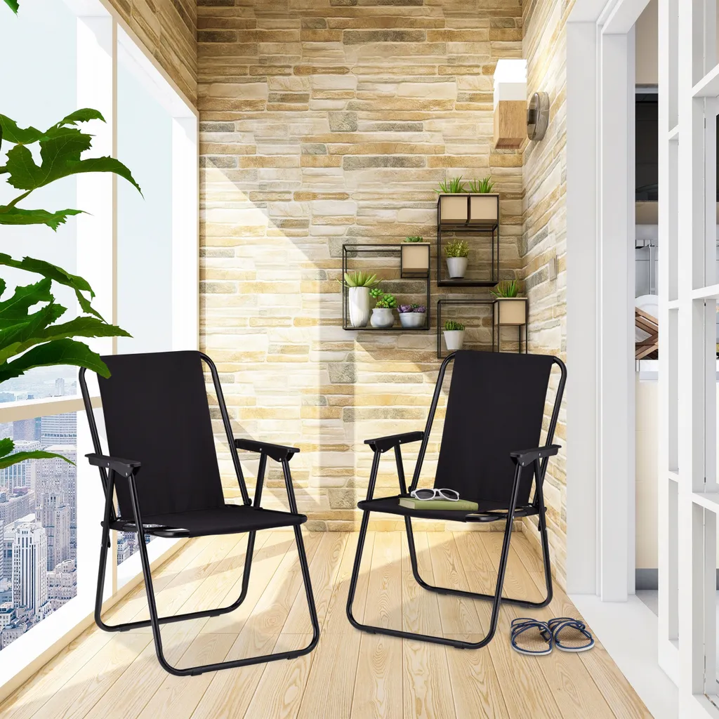 Relaxdays Klappbarer Campingstuhl Im 2er Set – Bild 2