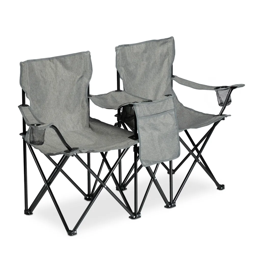 Relaxdays Doppel Campingstuhl Mit Getränkehaltern – Bild 10