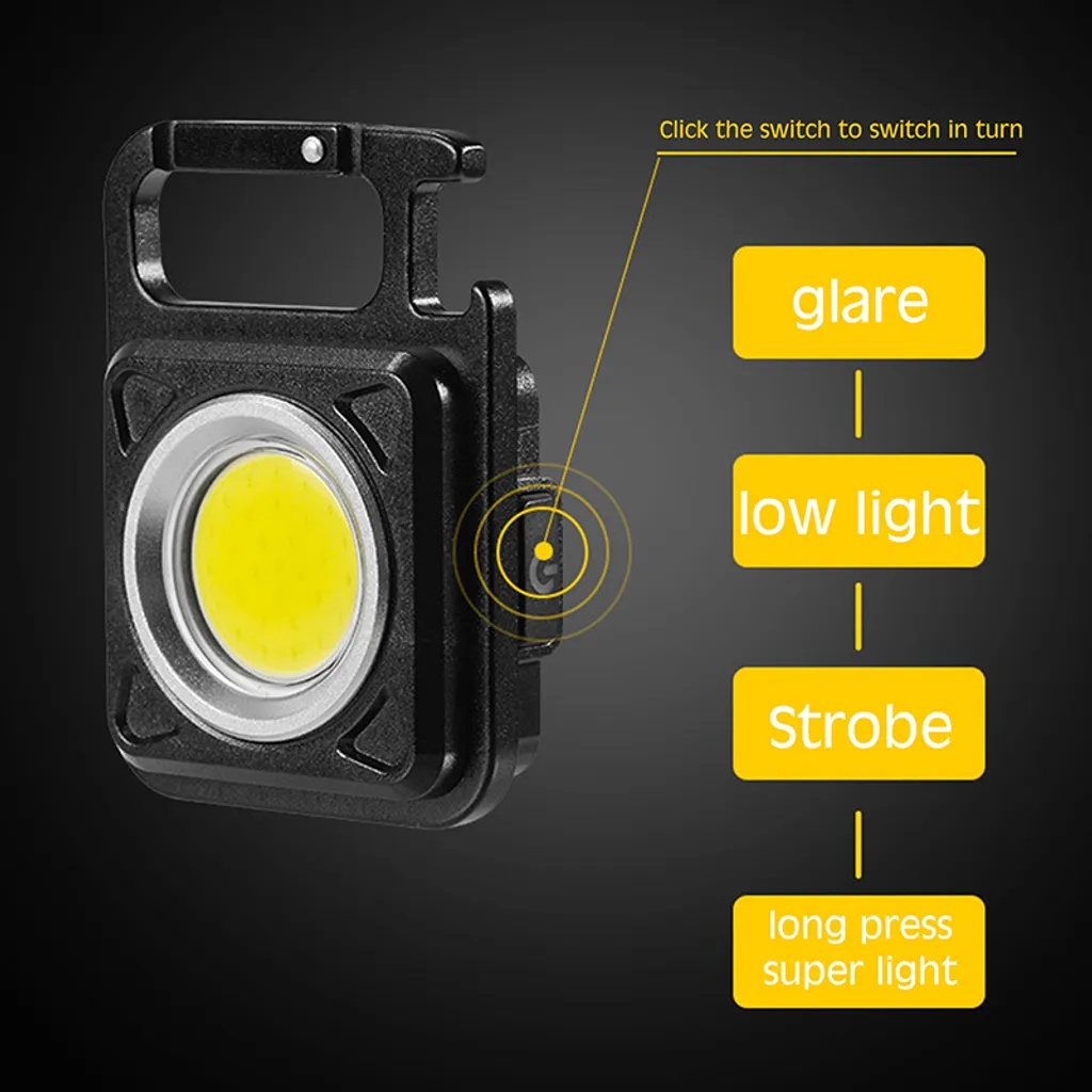 Mini 3 Modi USB-Lampe LED-Taschenlampe Arbeit Lichter Tragbare Tasche Schlüsselanhänger Licht(grün ) – Bild 3