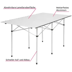 Tectake Camping Klapptisch Aus Aluminium Inkl. Tasche 140x70x70cm - Grau -Campingbedarf Geschäft d1916f71c47082ce1cce7d0163e492c0