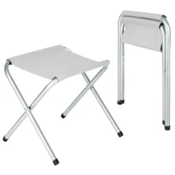 Tectake Koffertisch Mit 4 Hockern - Braun/weiß -Campingbedarf Geschäft d50883bb4165c69638f2a6ffbc53369b