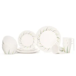 Moritz Camping Tafelgeschirr Aus Melamin Für 4 Personen 16-teilig | Spülmaschinenfest | Picknick Geschirrset | Geschirr Campinggeschirr