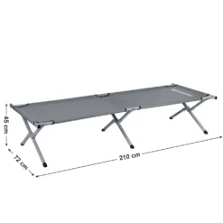 SONGMICS Campingbett Grau Oxford-Gewebe XXXXL 210 X 72 X 45 Cm Bis 260 Kg Belastbar Feldbett Stahl Gartenliege Sonnenliege GCB21U -Campingbedarf Geschäft da1478f5503c7290f6c6116110032ec0
