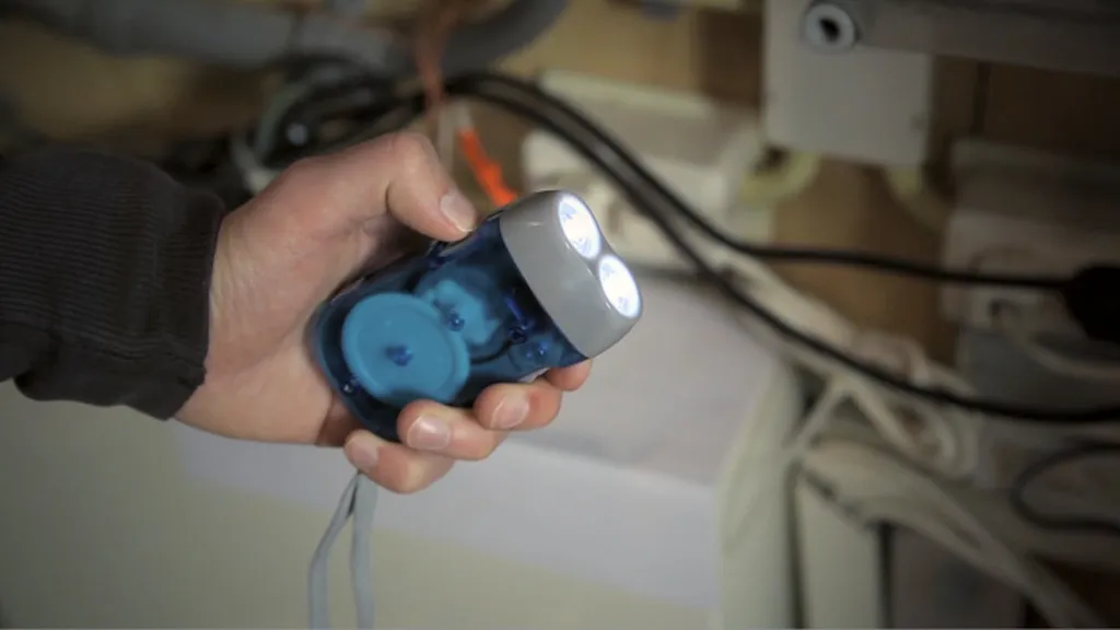 2x Dynamo Taschen Lampe 2 LED Taschenlampe Lampe Camper Kurbellampe Prepper Gr.S – Bild 3