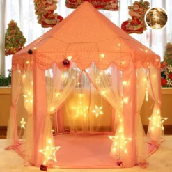 Kinderspielzelt Mädchen Prinzessin Zelt Innen & Draussen Castle Spielzelt Kinder Schloss Zelt - Weihnachten, Geburtstag Geschenk Für Kinder ( Rosa ) -Campingbedarf Geschäft ddfb0b2a1a3c13f043970eceeb60995d