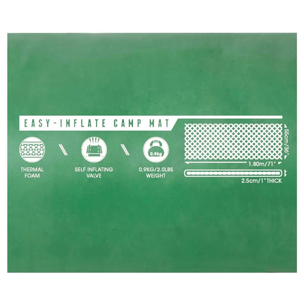 Bestway "Easy-Inflate Camp Mat" Selbstaufblasende Thermomatte, 180 X 50 X 2,5 Cm, Grün, 68058 – Bild 14