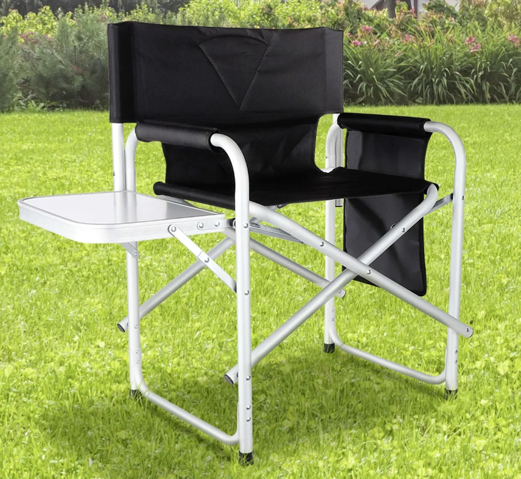 Regiestuhl Mit Tisch Und Tasche - 47x57x79cm - Aluminium-Polyester - Max 120kg – Bild 3