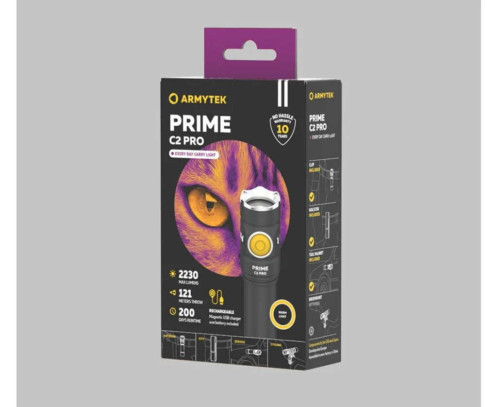Armytek Prime C2 Pro Magnet USB Warm, F08101W – Bild 6