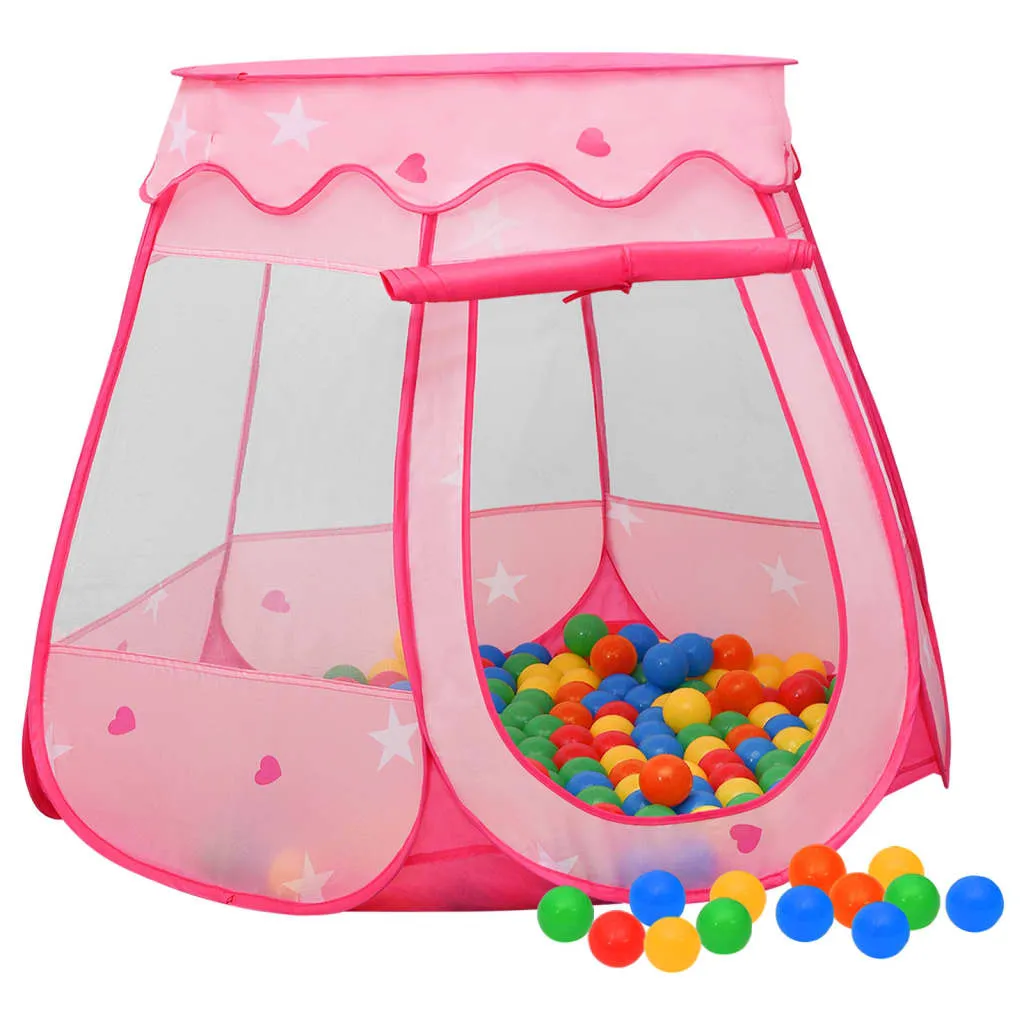 VidaXL Kinder-Spielzelt Mit 250 Bällen Rosa 102x102x82 Cm