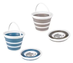 10L Eimer Faltbar Falteimer Wassereimer Camping Angeln Putzeimer Outdoor Campen, Farbe:Taupe