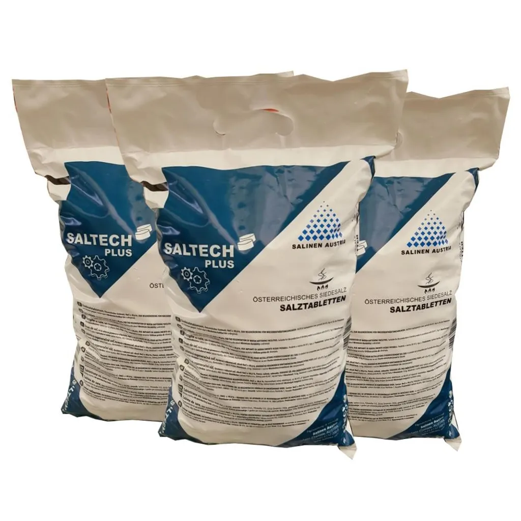 SALTECH Plus 3x10kg Salztabletten Regneriersalz Wasserenthärtung Wasserenthärter 3 SALTECH Plus 3x10kg Salztabletten Regneriersalz Wasserenthärtung Wasserenthärter