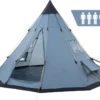 CampFeuer Tipi Zelt Spirit Für 4 Personen | Grau | 3000 Mm Wassersäule