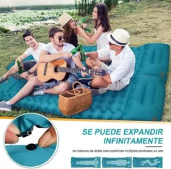 Isomatte Camping Aufblasbar, 9cm Dicke Isomatten Camping Ultraleicht Mit Kissen Isomatte Selbstaufblare Schlafmatte, Wasserdichte & Faltbare -Campingbedarf Geschäft e8128e1a924ef6cec014cc232129b5df