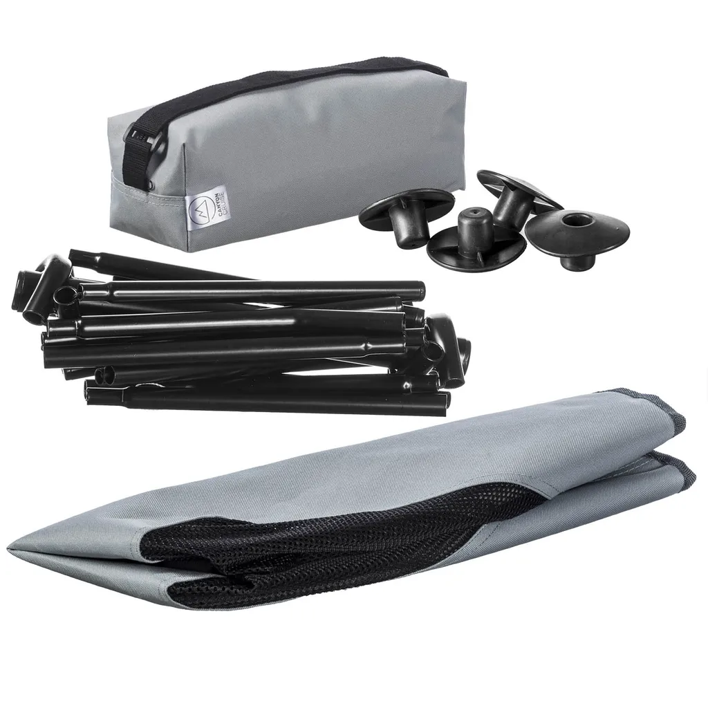 Moon Chair Campingstuhl - Faltbarer Campinghocker Moonchair - Extrem Leicht & Kompakt - Grau – Bild 3