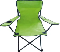 Linder Exclusiv Campingstuhl Mit Getränkehalter, Anglersessel Lindgrün