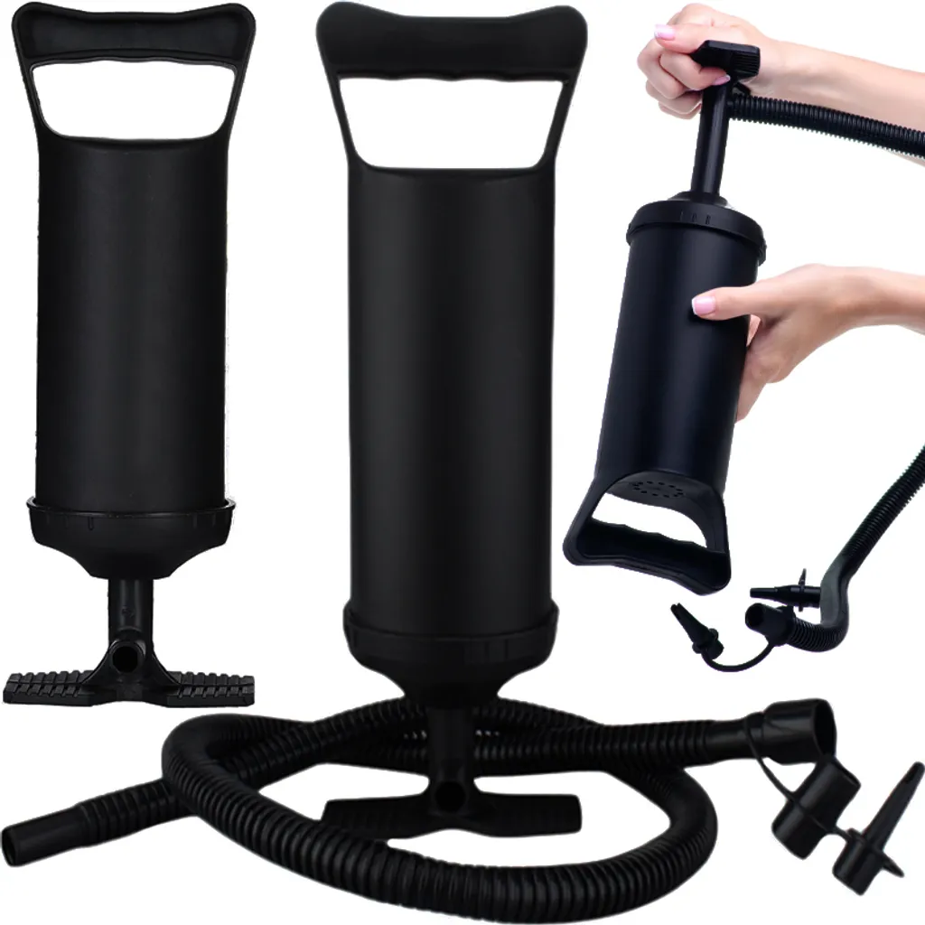 Handpumpe Doppelhub Manuelle Matratzenpumpe 2 Düsenaufsätze Hand Pumpe 2X 1,2 Liter Pumpleistung Doppelhubpumpe Handluftpumpe Retoo