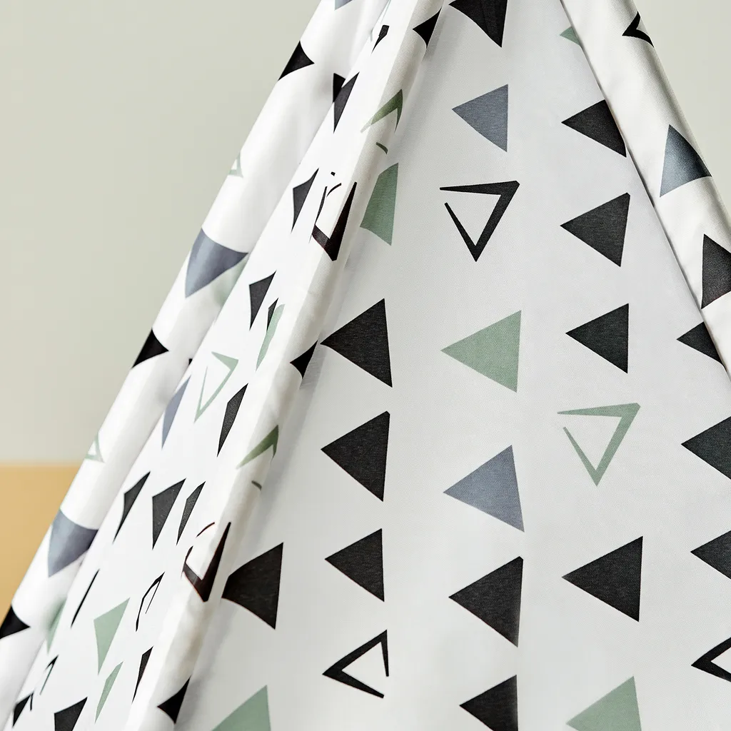 SoBuy OSS03-A02 Tipizelt Spielzelt Zelt Für Kinder Mit 1 Tür Spielhaus Kinderzelt (Weiß/Dreieck) – Bild 6