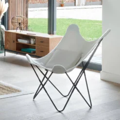 Eazy Living Schmetterlingstuhl Pelz Risette Weiß -Campingbedarf Geschäft efa3791ea76bc3656e6178eff8069338