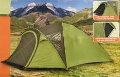 4Uniq 4 Personen Kuppelzelt Grün 250 X 330 X 130 Cm 97731-1