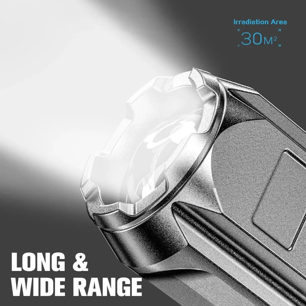 3-Modi Taschenlampe LED Leuchtweite Militär Taktische USB Zoom-Taschenlampe Licht Leistungsstarke Taktische Taschenlampe – Bild 6