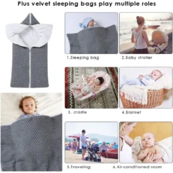 Neugeborenen Wickeldecke, Multifunktional Winter Warme Schlafsack Kinderwagen Decke Für 0-12 Monate Baby Jungen Oder Mädchen -Campingbedarf Geschäft f585794e2bb357df8fcf8ebc6aa056a2