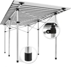 Tectake Camping Klapptisch Aus Aluminium Inkl. Tasche 140x70x70cm - Grau -Campingbedarf Geschäft f965d592ec44f46b3ee81ac0c5150b7c