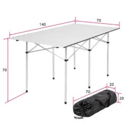 Tectake Camping Klapptisch Aus Aluminium Inkl. Tasche 140x70x70cm - Grau -Campingbedarf Geschäft f9b05d129a0234413d746beb1165aeb0