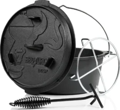 BBQ-Toro Dutch Oven DO9PX, 9,0 L Premium Gusseisen Kochtopf, Gusstopf