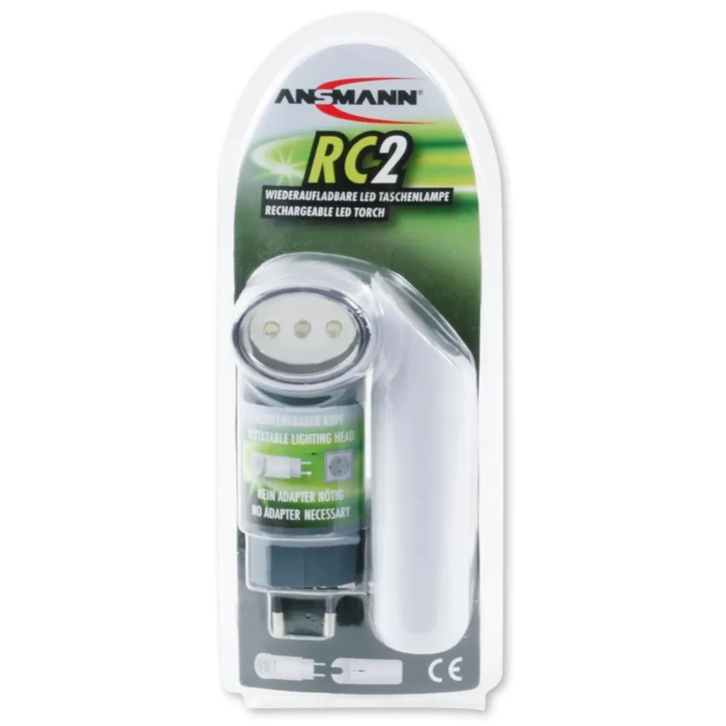 ANSMANN RC 2 Akku-Taschenlampe Mit 3 LED Schwenkbar In Steckdose Laden (20m, 3h) – Bild 7